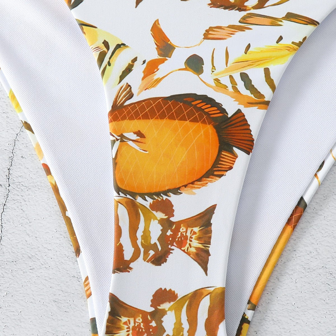 Damen Triangel-Bikini-Set mit verstellbarem Schnürdesign Echo Archiv