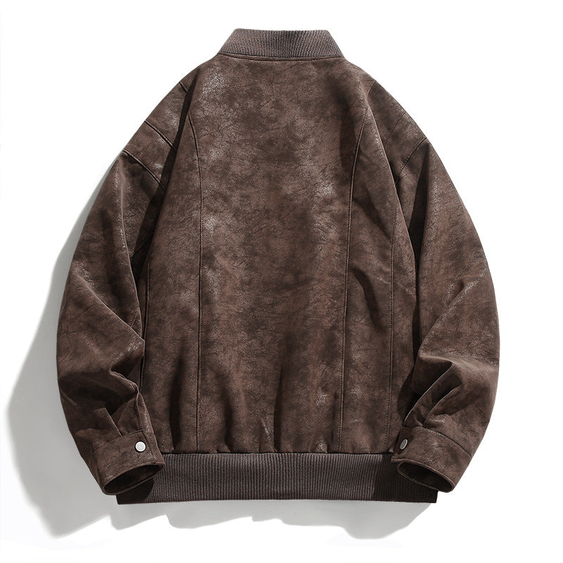 Herren modische Kunstlederjacke mit funktionalem Innenfutter Echoarchiv