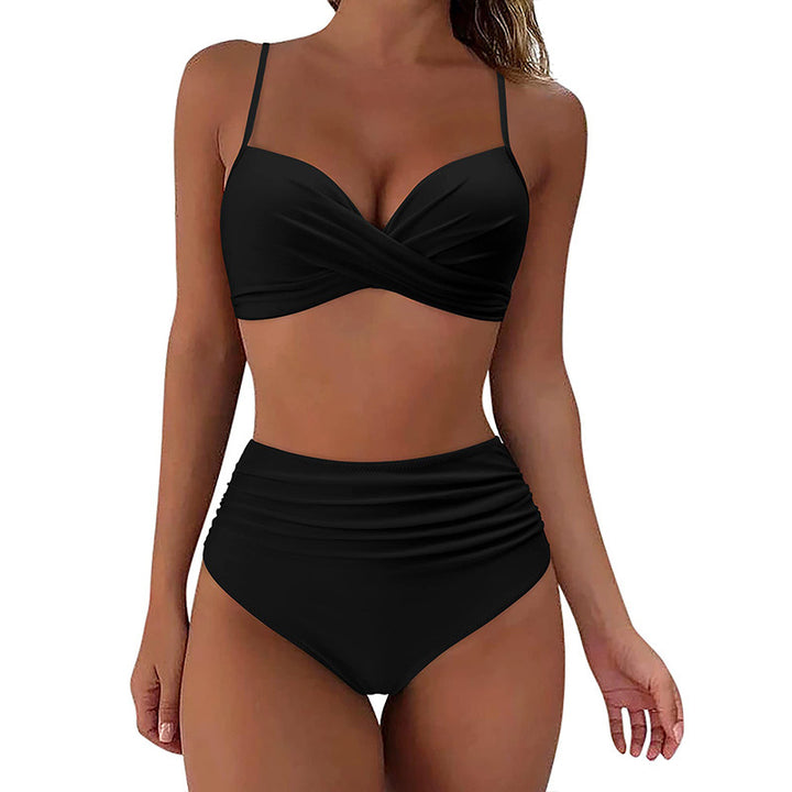 Damen Hochtailliertes Bikini-Set mit Raffungen Echo Archiv