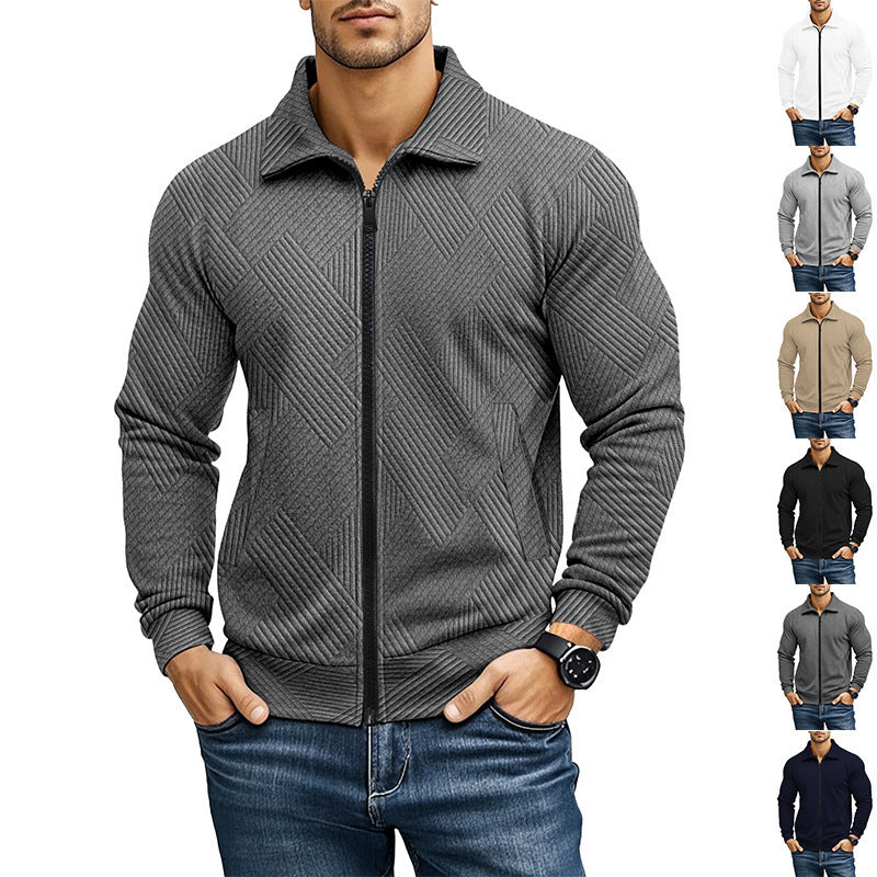 Herren modische Sweatjacke mit strukturiertem Design Echoarchiv
