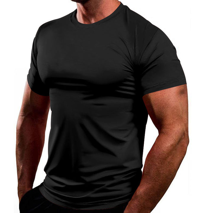 Herren Sportliches Basic T-Shirt aus atmungsaktiver Baumwolle Echoarchiv