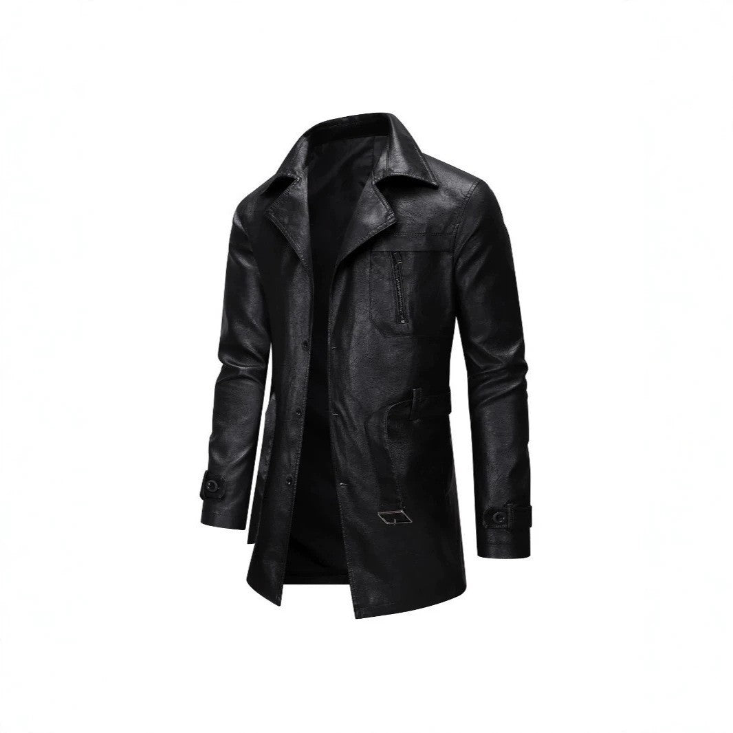 Herren Elegante Kunstlederjacke mit praktischen Taschen Echo Archiv
