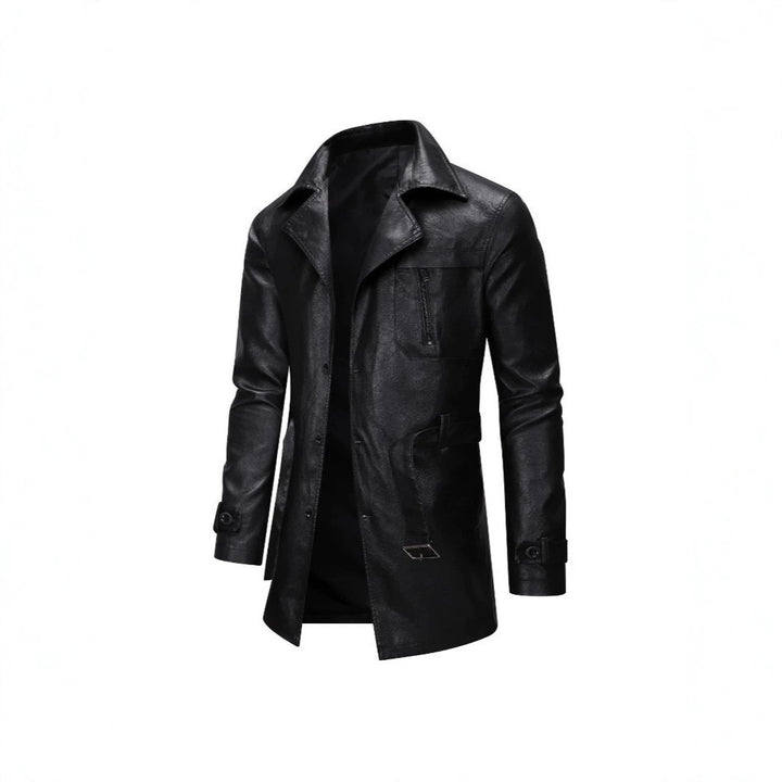 Herren Elegante Kunstlederjacke mit praktischen Taschen Echo Archiv