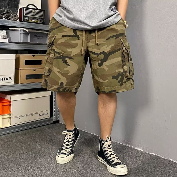 Herren Cargo-Shorts mit funktionalen Seitentaschen und verstellbarem Bund Echoarchiv