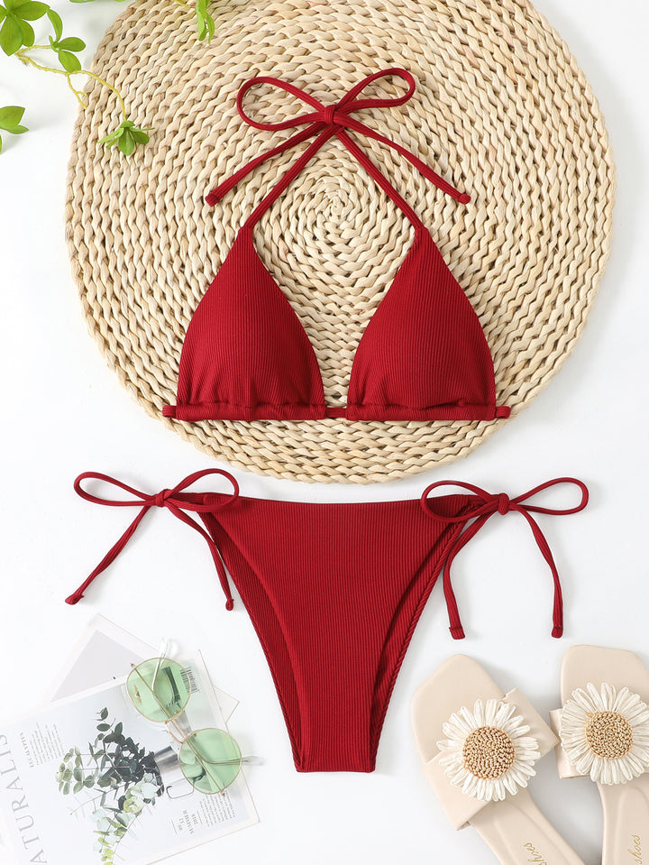 Damen Triangel-Bikini mit verstellbaren Schleifen Echo Archiv
