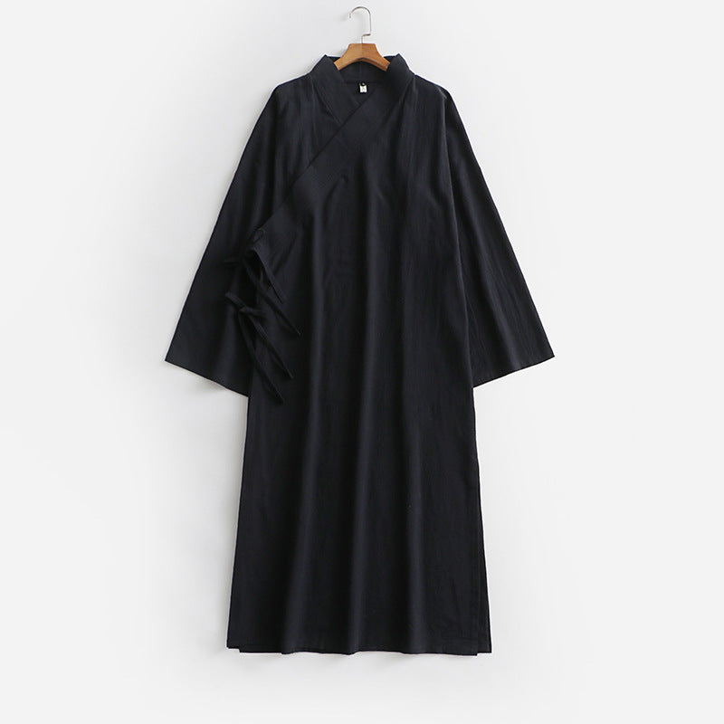 Unisex Langer Kimono-Mantel mit Bindeband, weitem Schnitt und minimalistischer Silhouette Echoarchiv