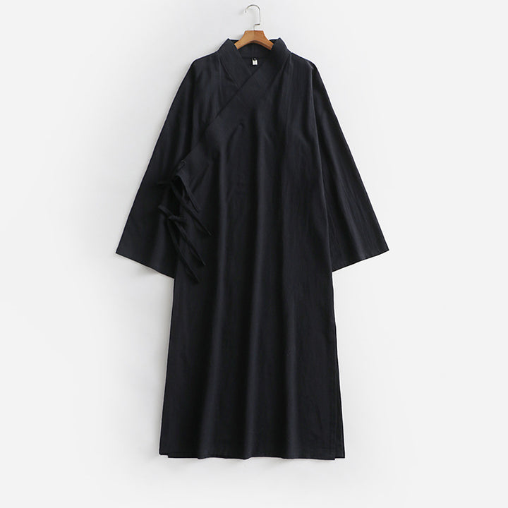 Unisex Langer Kimono-Mantel mit Bindeband, weitem Schnitt und minimalistischer Silhouette Echoarchiv