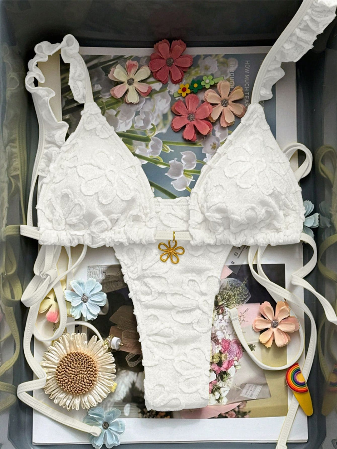 Damen Blumenverziertes Bikini-Set Echo Archiv