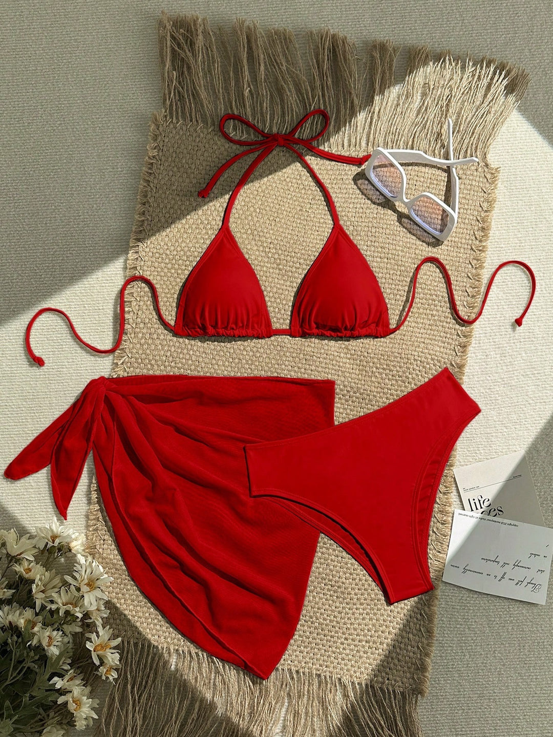 Damen Triangel-Bikini mit Wickeltuch und verstellbaren Trägern Echo Archiv