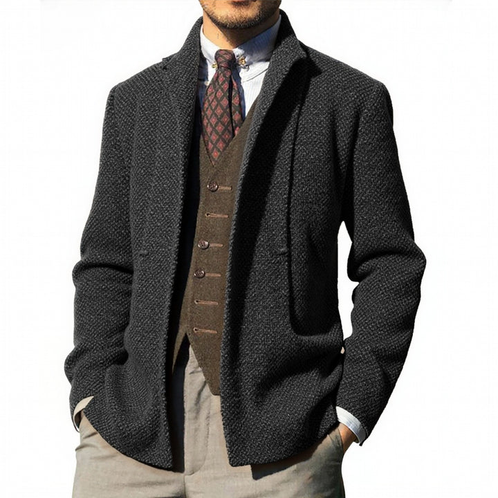 Herren elegante Strickjacke mit modernem Schnitt und praktischen Taschen Echoarchiv