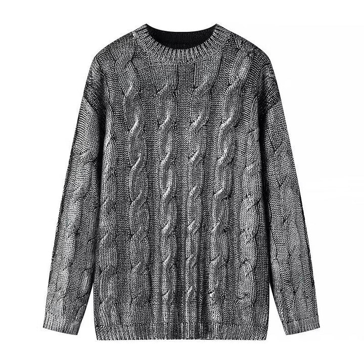 Damen Grobgestrickter Zopfstrick-Pullover mit Rundhals und Oversize-Schnitt Echo Archiv