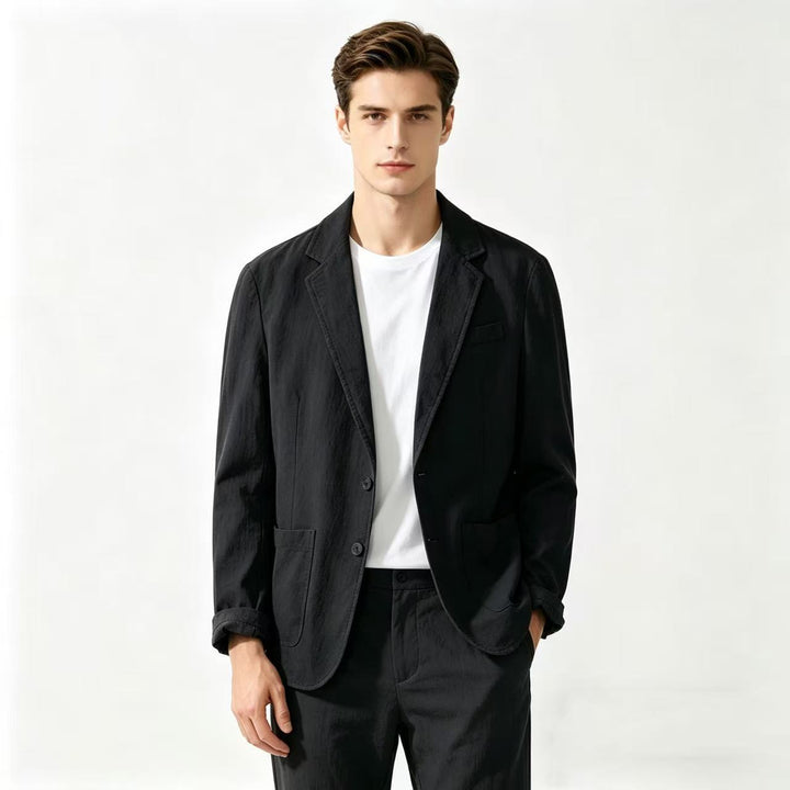 Herren nan leichter Leinenblazer mit modernem Slim-Fit Schnitt Echo Archiv