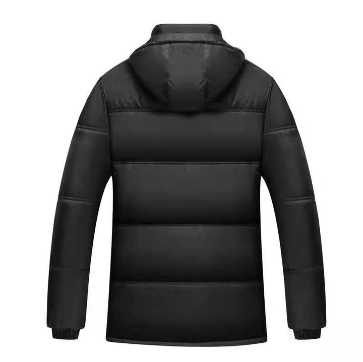 Herren modische Steppjacke mit kuscheligem Innenfutter und verstellbarem Kapuzenkragen Echoarchiv