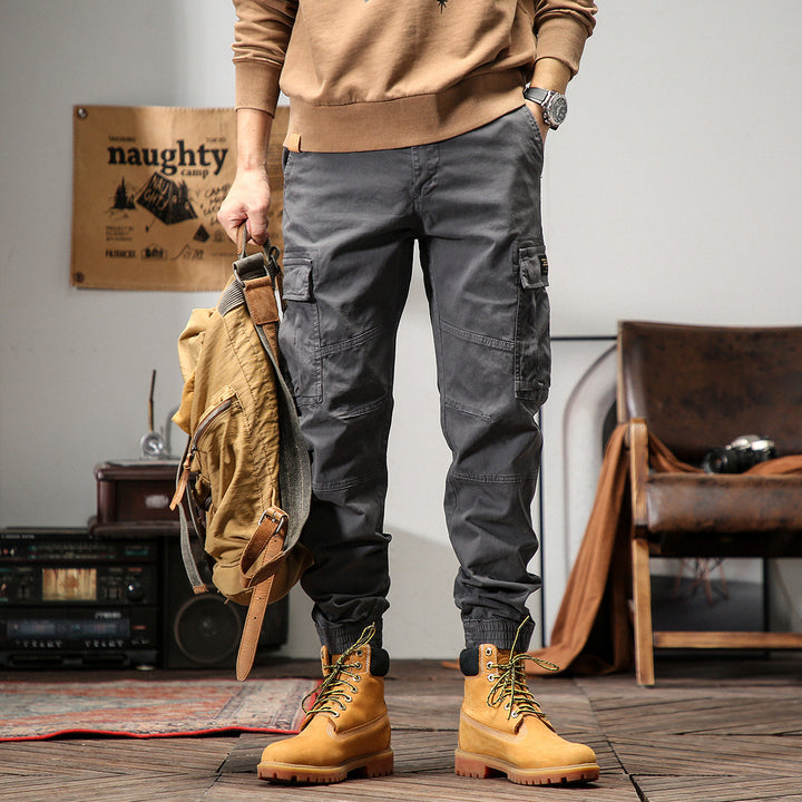 Herren Technische Cargo-Jogginghose mit verstärkten Kniepartien, Multifachtaschen & elastischem Beinabschluss Echoarchiv