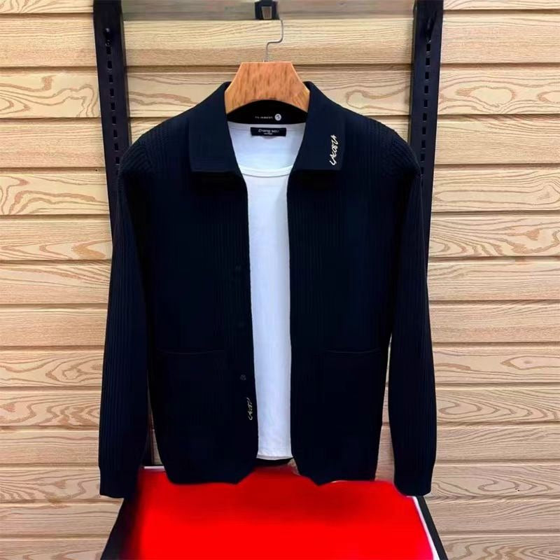 Herren elegante Strickjacke mit praktischen Taschen und stylischem Schnitt Echoarchiv
