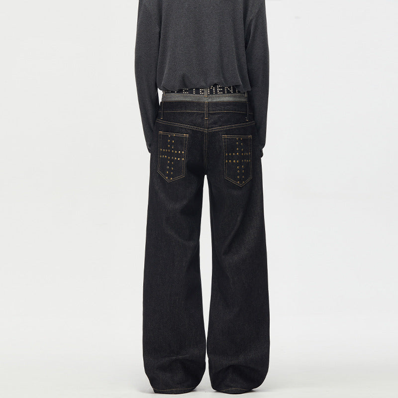 Herren Baggy-Denimhose mit doppeltem Bund und ultrabreitem Bein Echo Archiv