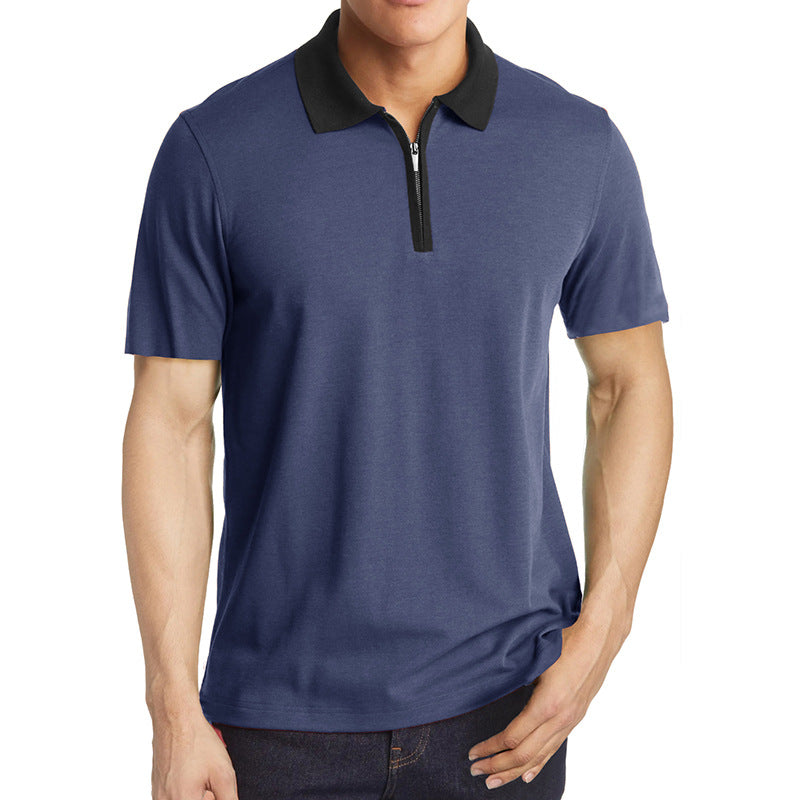 Herren Poloshirt mit kurzem Reißverschluss und stilvollem Kragen Echoarchiv