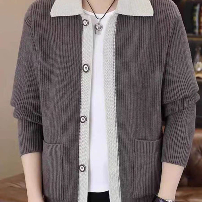 Herren Strickjacke mit praktischem Button-Up-Design Echoarchiv