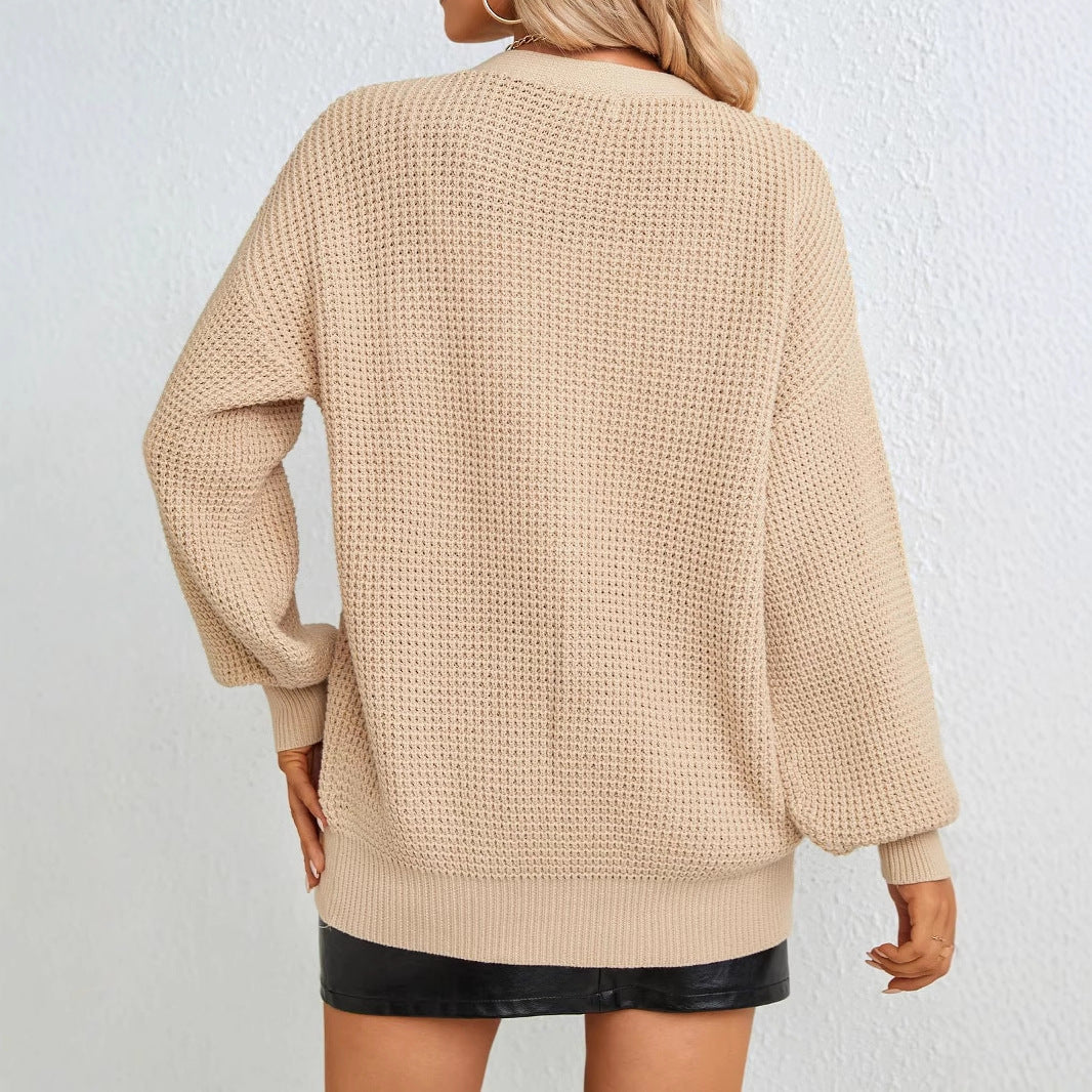 Damen Grobstrick Cardigan – Veloura