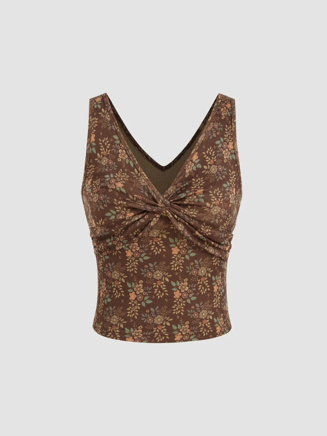 Damen Dekoratives Floral Top mit Raffungen Echo Archiv