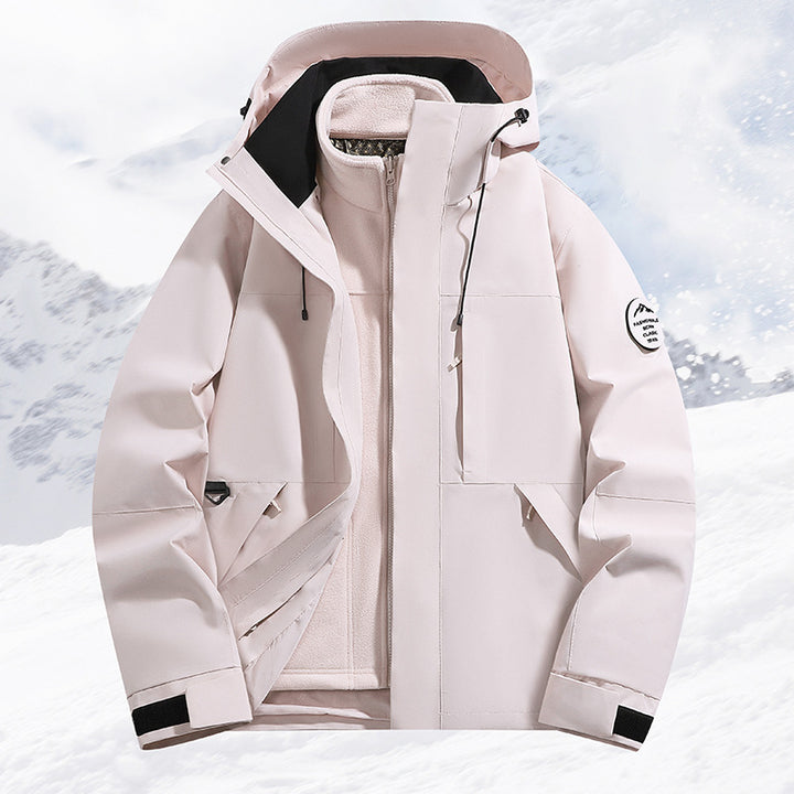 Männer Schicht Schnee Sportjacke mit atmungsaktiver Membran und verstellbarem Kapuze – Marzano