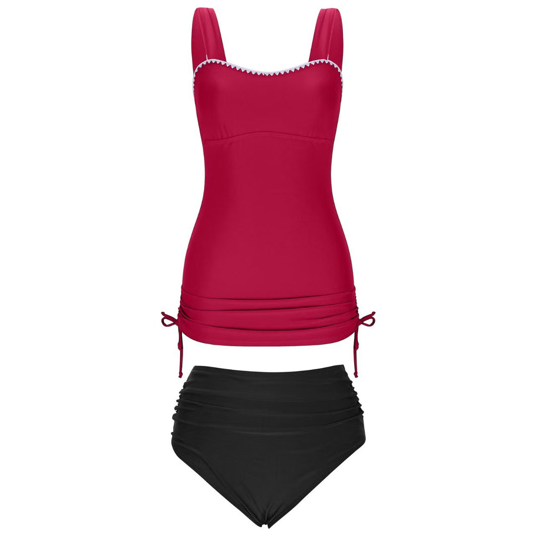 Damen Tankini-Set mit verstellbaren Trägern und seitlicher Raffung Echo Archiv