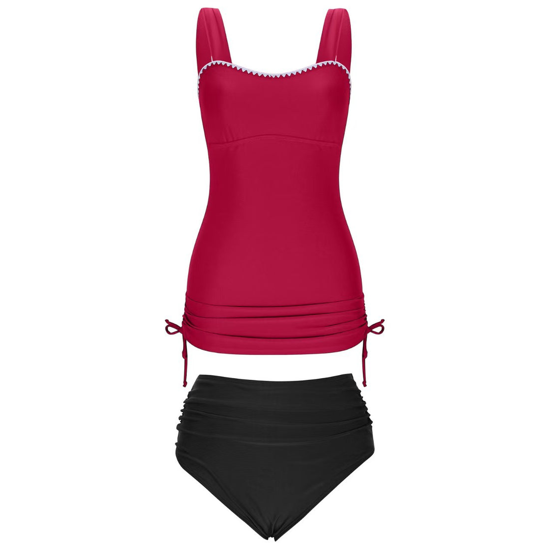 Damen Tankini-Set mit verstellbaren Trägern und seitlicher Raffung – Maréssa