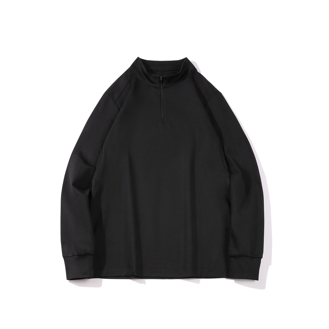 Herren Oversize Halbzip-Sweatshirt mit Stehkragen und seitlichen Reißverschlusstaschen Echo Archiv