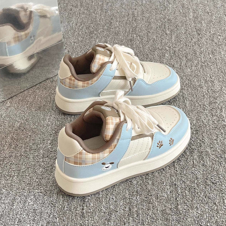 Damen Sneakers im verspielten Karo-Look mit Tiermotiven und bequemer Dämpfung Echo Archiv