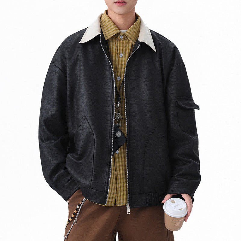 Herren Oversized Utility-Jacke mit praktischem Reißverschluss Echoarchiv
