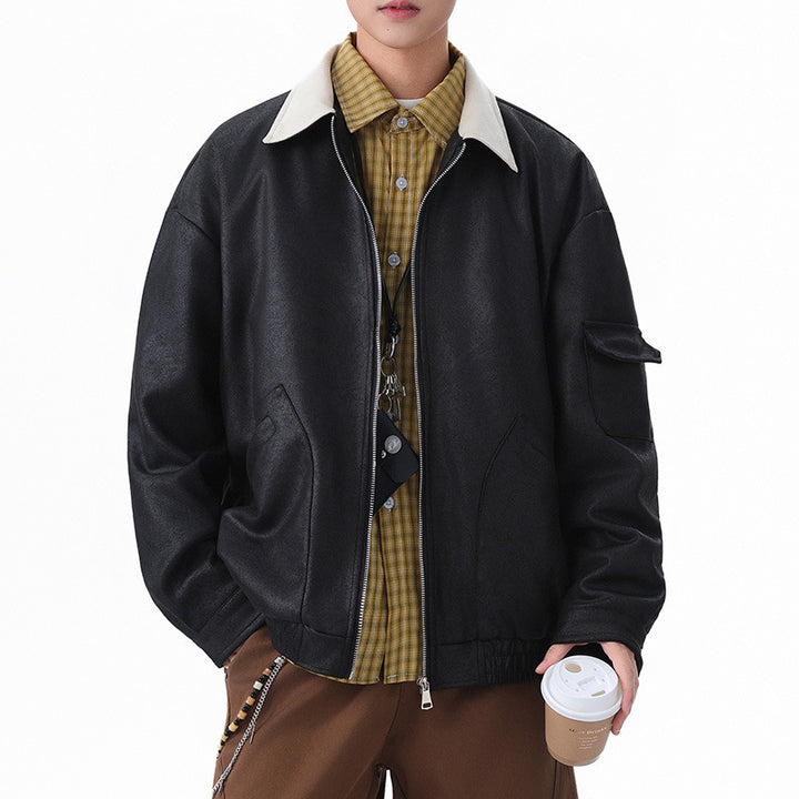 Herren Oversized Utility-Jacke mit praktischem Reißverschluss Echoarchiv