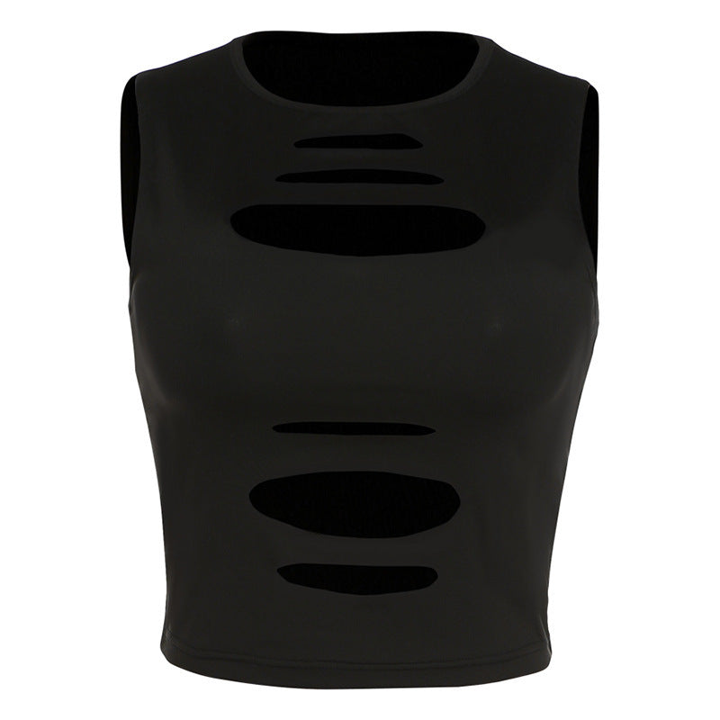 Damen Cut-Out Crop-Top Echo Archiv