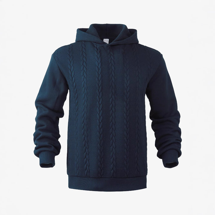 Herren Kapuzensweater mit strukturierter Strickoberfläche Echoarchiv