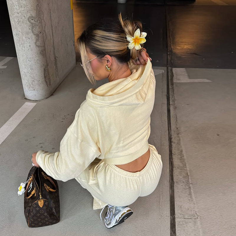 Damen lässige Sportbekleidungs-Set mit cropped Oberteil und bequemen Shorts Echo Archiv