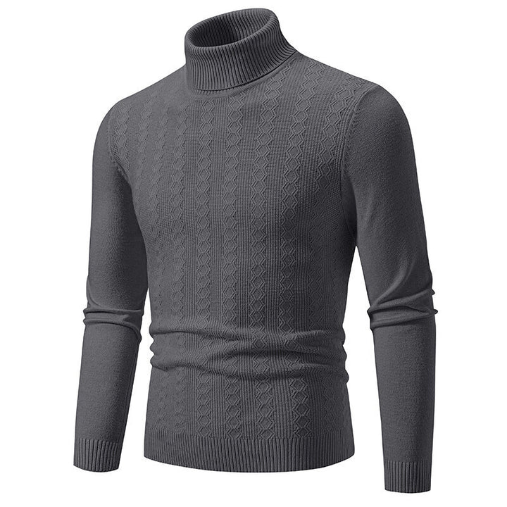 Herren Rollkragenpullover mit strukturiertem Zopfdesign Echoarchiv