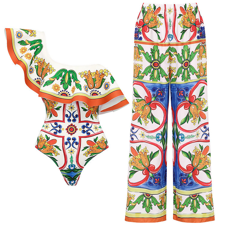 Damen Bikini-Top und Wickelrock Set Echo Archiv