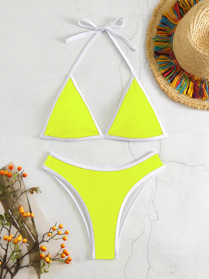 Damen Triangel-Bikini-Set mit kontrastierenden Borten Echo Archiv