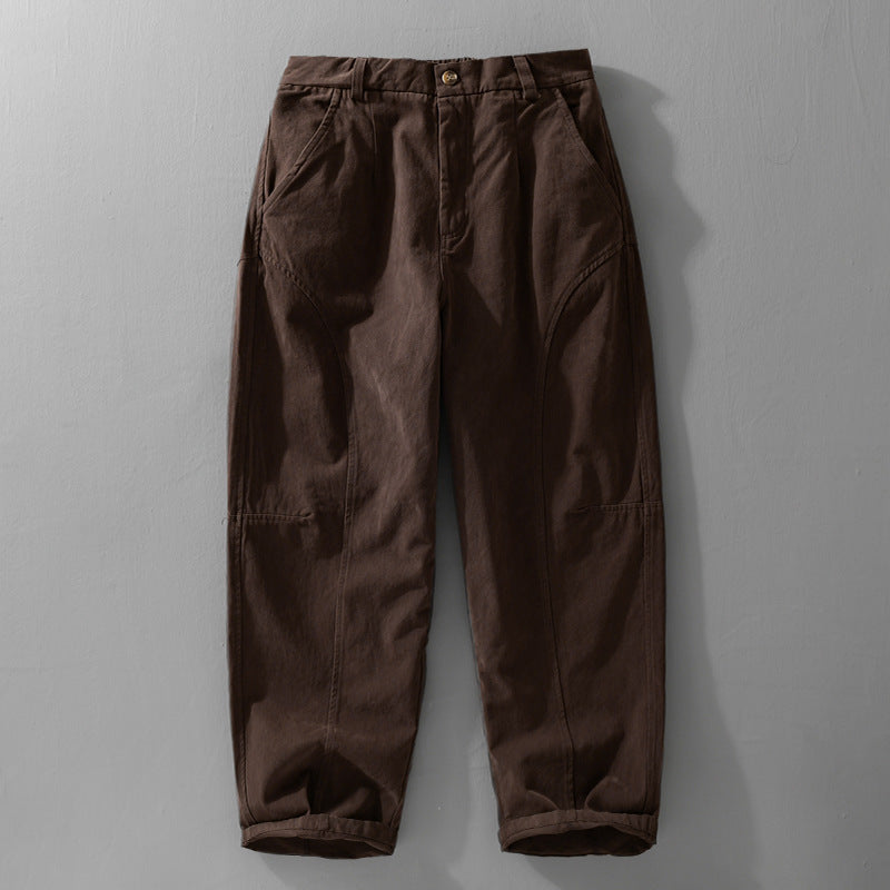 Herren Lockere Cargohose im Utility‑Stil mit verstärkten Kniepaneelen und konischem Bein Echoarchiv