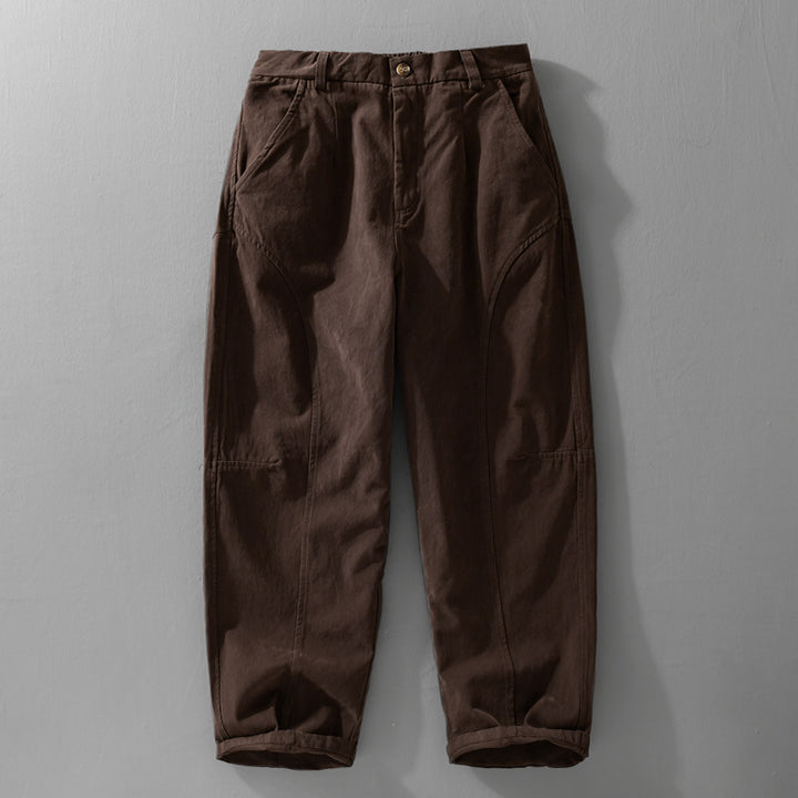 Herren Lockere Cargohose im Utility‑Stil mit verstärkten Kniepaneelen und konischem Bein Echoarchiv