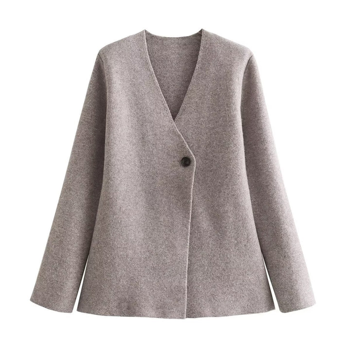 Damen Taillierter Peplum-Blazer-Mantel mit figurformender Silhouette und Ein-Knopf-Verschluss Echo Archiv