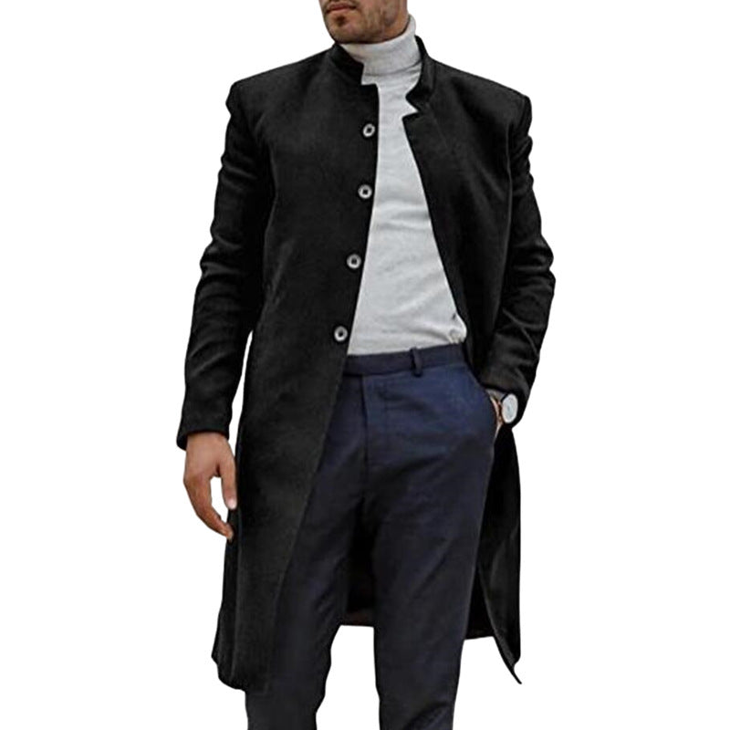 Herren eleganter Wool Trenchcoat Echoarchiv 1760892632