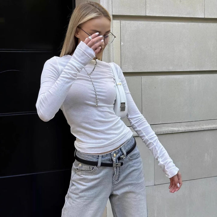 Damen Langarm T-Shirt mit Daumenlöchern Echoarchiv