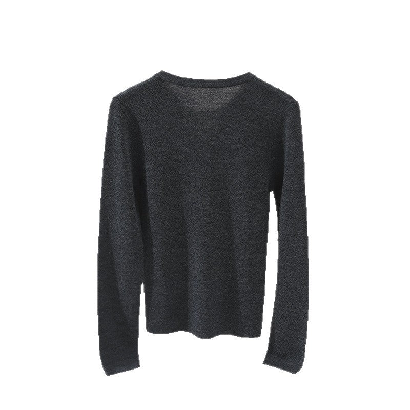 Damen Layer-Look Feinstrick-Longsleeve mit Henley-Knopfleiste Echo Archiv