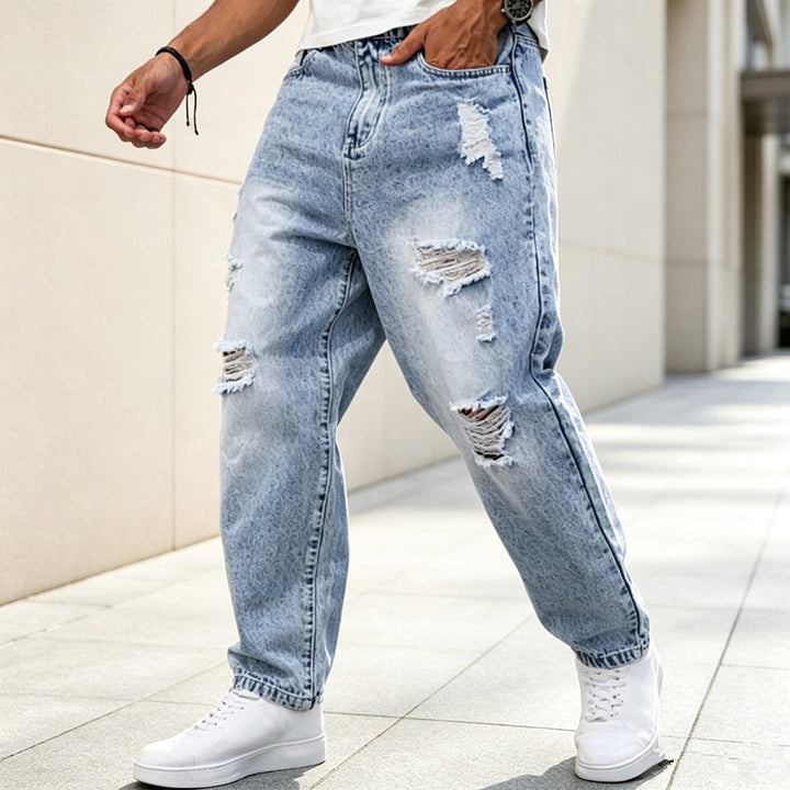 Herren Zerrissene Baggy-Jeans Echoarchiv