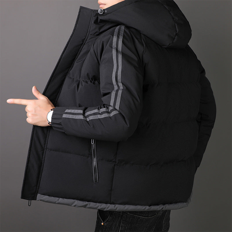 Herren gesteppte Winterjacke mit isolierendem Innenfutter und verstellbarer Kapuze Echoarchiv