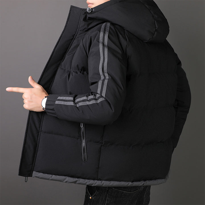 Herren gesteppte Winterjacke mit isolierendem Innenfutter und verstellbarer Kapuze Echoarchiv