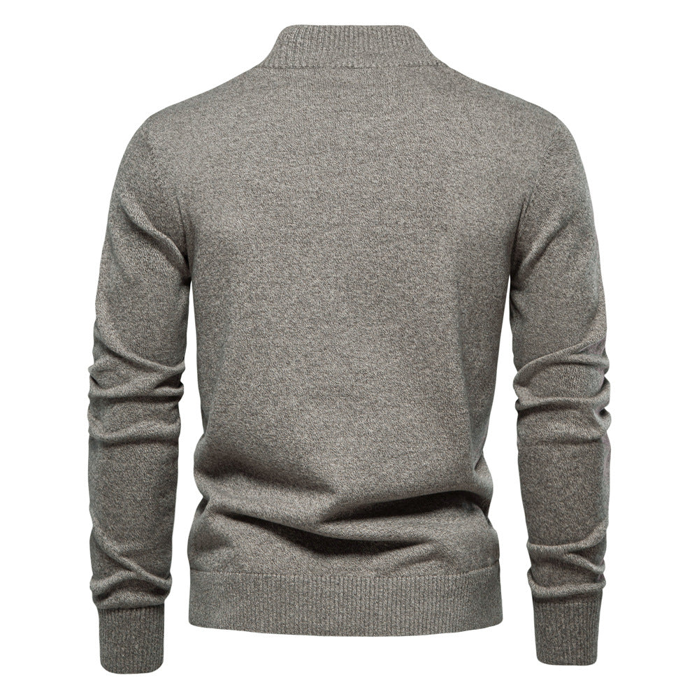 Herren Strickjacke mit modernem Stehkragen und praktischen Knöpfen Echoarchiv