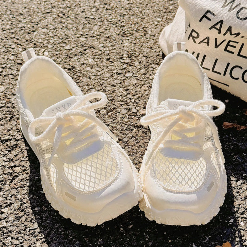 Damen Atmungsaktive Sneaker mit modischem Netzdesign und Glitzerakzenten Echo Archiv