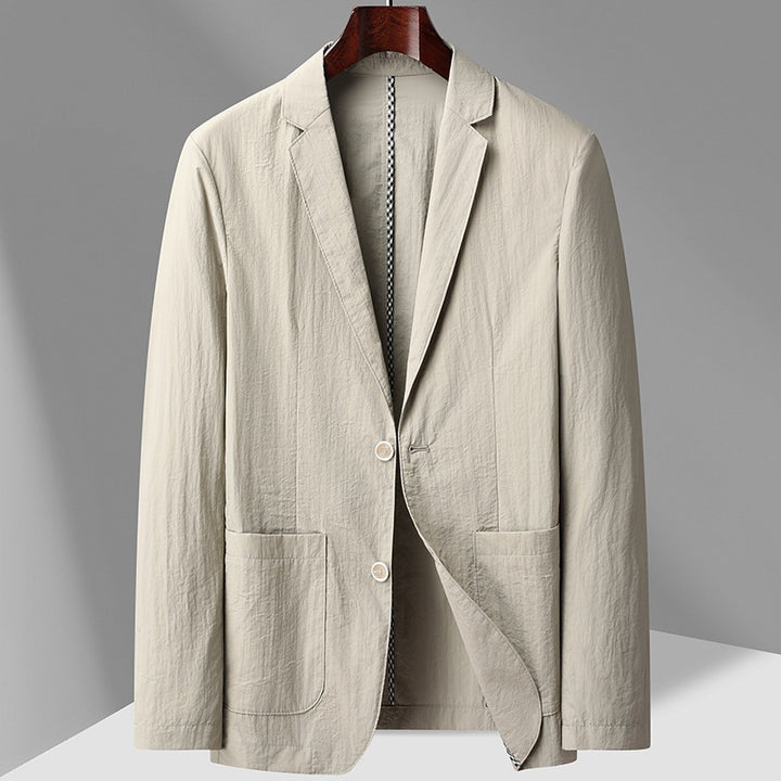 Herren Leichter unstrukturierter Sakko-Blazer mit Patch-Taschen & Reverskragen Echoarchiv