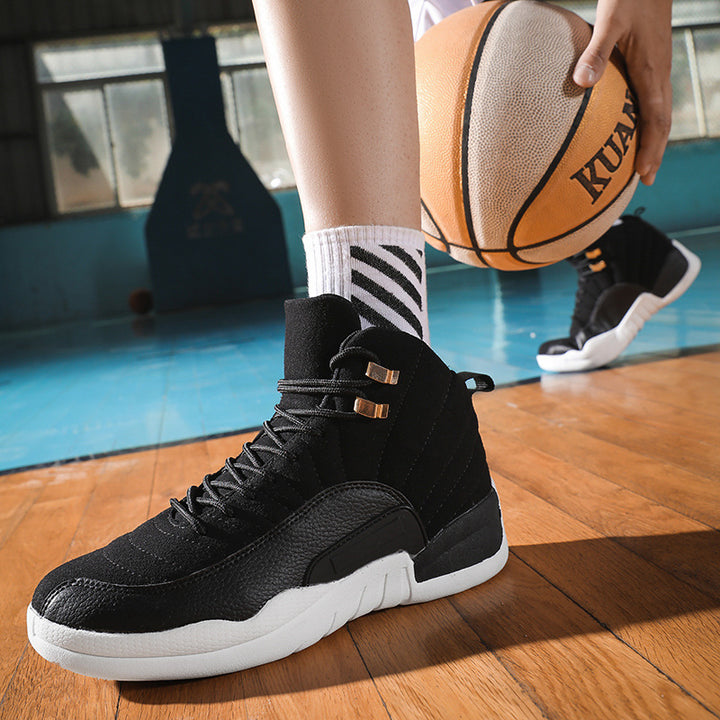 Herren Retro-inspirierte Performance-Basketballstiefel mit verstärkter Seitenwand – Tavélo